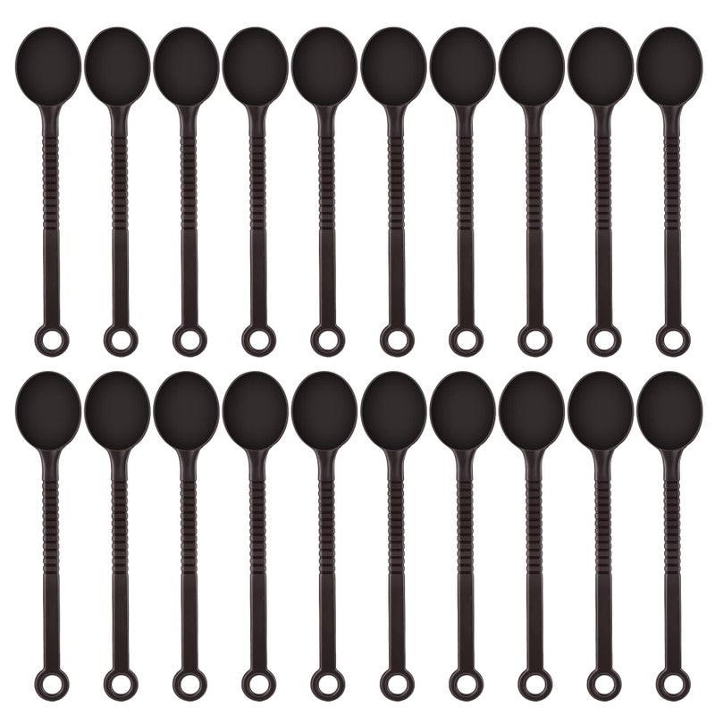 NUOMI 20 Pieces 10G Measuring Spoons Plastic Coffee Spoon Scoop Kitchen Baking Tools with Long Handle for Fruit/Coffee Powder, Coffee Bean, Honey, Ingredients - Image 1